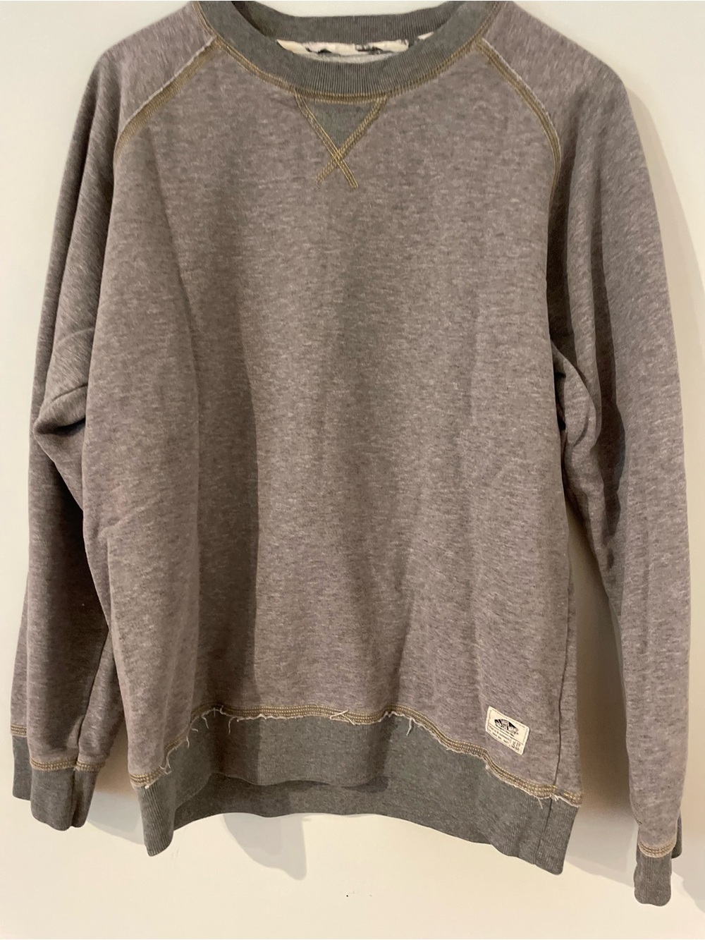 Vans off the Wall Men's Grey Crewneck Sweatshirt